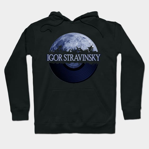 Igor Stravinsky blue moon vinyl Hoodie by hany moon